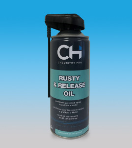 RUSTY & RELEASE OIL - uvolňovač zarezlých spojů s grafitem a MoS2