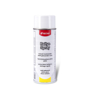 RALLYE SPRAY PAINT WHITE GLOSS - lesklý bílý tvrdý lak