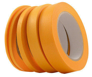 FLAT ORANGE MASKING TAPE 100°C - papírová páska 4, 6, 18, 24 mm